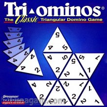 Cover art for Tri Ominos; The Classic Triangular Domino Game; Plus Bonus Game for Kids