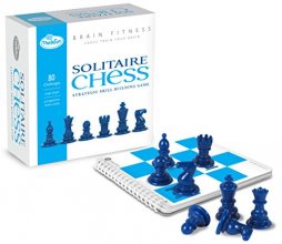Cover art for ThinkFun Brain Fitness Solitaire Chess - Fun Version of Chess You Can Play Alone, Toy of The Year Nominee