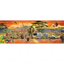 Cover art for Melissa & Doug African Plains Safari Jumbo Jigsaw Floor Puzzle (100 pcs, over 4 feet long)