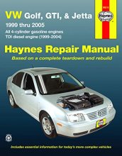 Cover art for VW Golf, GTI, & Jetta, '99 Thru '05, Automotive Repair Manual (all 4-cylinder gas engines; TDI diesel engine, 1999-2004)
