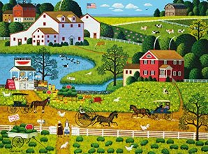 Cover art for Buffalo Games - Charles Wysocki - Jolly Hills Farms - 1000 Piece Jigsaw Puzzle