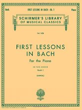 Cover art for First Lessons in Bach - Book 1: Schirmer Library of Classics Volume 1436 Piano Solo