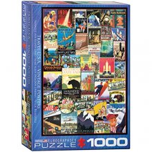 Cover art for EuroGraphics Travel USA Vintage Ads Jigsaw Puzzle (1000 Piece)
