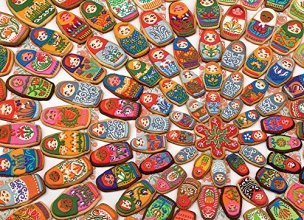 Cover art for Cobble Hill 1000 Piece Puzzle - Matryoshka Cookies - Sample Poster Included