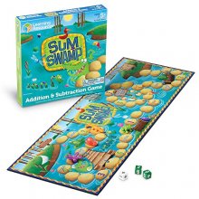 Cover art for Learning Resources Sum Swamp Game Addition & Subtraction Game - 8 Pieces, Ages 5+, Math Games for Kids, Educational Kids Games, Kindergarten Math Board Games
