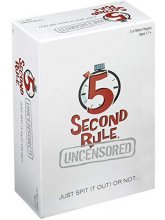 Cover art for PlayMonster 5 Second Rule Uncensored -- Just Spit it Out... Or Not -- Quick Thinking Party Game -- Adult Humor -- Ages 17+