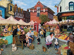 Cover art for White Mountain Puzzles Farmers Market - 1000 Piece Jigsaw Puzzle