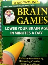 Cover art for Brain Games 2 Books in 1 (2010, Paperback) - Lower Your Brain Age in Minutes a Day