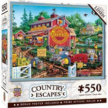 Cover art for 550 Piece Jigsaw Puzzle For Adult, Family, Or Kids - Antique Barn By Masterpieces - 18"X24" - Family Owned American Puzzle Company