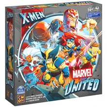 Cover art for X-Men, Marvel United Board Game with Cards and Collectible Hero Villain Figurines Party Fun Movie Challenge, for Kids & Adults Aged 14 and up