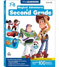 Cover art for Disney Learning Magical Adventures in 2nd Grade Workbooks All Subjects, Math, Reading Comprehension, Writing, Addition, Subtraction, Multiplication, Phonics, Second Grade Workbooks Ages 7-8