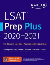 Cover art for LSAT Prep Plus 2020-2021: Strategies for Every Section + Real LSAT Questions + Online (Kaplan Test Prep)