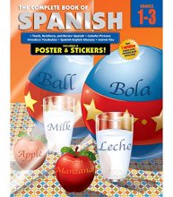Cover art for Complete Book of Spanish Workbook, Grades 1-3 Spanish Learning Practice Covering Alphabet Letters and Spanish Vocabulary, Classroom or Homeschool Curriculum