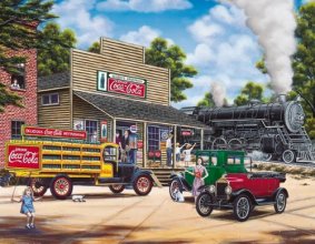 Cover art for Springbok 1000 Piece Jigsaw Puzzle Coca-Cola All Aboard - Made in USA