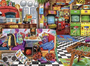 Cover art for Buffalo Games - Aimee Stewart - Pixels and Pizza - 1000 Piece Jigsaw Puzzle