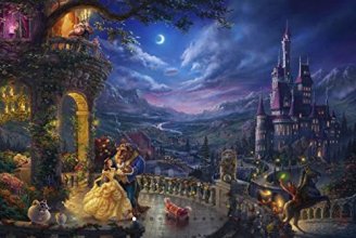 Cover art for Ceaco Thomas Kinkade The Disney Collection Beauty and the Beast Dancing in the Moonlight Jigsaw Puzzle, 750 Pieces