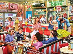 Cover art for White Mountain Puzzles American Diner, 1000 Piece Jigsaw Puzzle