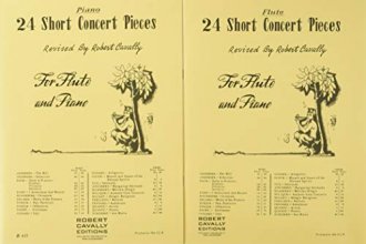 Cover art for 24 Short Concert Pieces: Flute and Piano (2-book set, flute and piano)