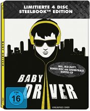 Cover art for Baby Driver Steelbook (2 Discs-Steelbook + 2 Discs-Soundtrack ) [Blu-ray] IMPORT REGION FREE