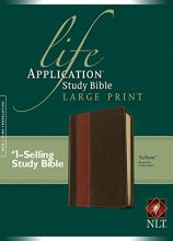 Cover art for NLT Life Application Study Bible, Second Edition, Large Print, TuTone (Red Letter, LeatherLike, Brown/Tan)