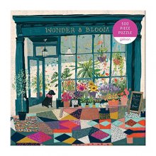 Cover art for Galison Wonder & Bloom Puzzle, 500 Pieces, 20”x20” – Brightly Colored Scene of a Welcoming Local Plant Shop – Challenging, Perfect for Family Fun, Multicolor
