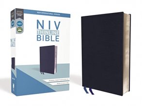 Cover art for NIV, Thinline Bible, Bonded Leather, Navy, Red Letter, Comfort Print