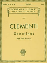 Cover art for Clementi: Sonatinas, Op. 36, 37, 38 (Schirmer's Library of Musical Classics, Vol.40)