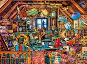 Cover art for Buffalo Games - Aimee Stewart - Grandma's Attic - 1000 Piece Jigsaw Puzzle with Hidden Images, Red