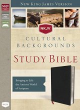 Cover art for NKJV, Cultural Backgrounds Study Bible, Bonded Leather, Black, Red Letter Edition: Bringing to Life the Ancient World of Scripture