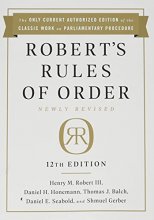 Cover art for Robert's Rules of Order Newly Revised, 12th edition