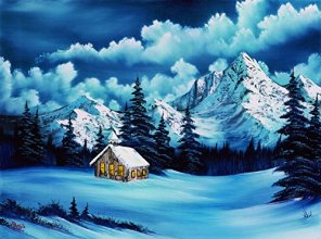 Cover art for Wellspring Bob Ross - 500 Piece Puzzle - Winter (6814)