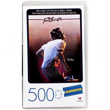Cover art for 500-Piece Adult Jigsaw Puzzle in Plastic Retro Blockbuster VHS Video Case, Footloose