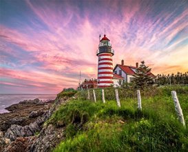 Cover art for Springbok Puzzles - West Quoddy Head Lighthouse - 1000 Piece Jigsaw Puzzle - Large 30 Inches by 24 Inches Puzzle - Made in USA - Unique Cut Interlocking Pieces