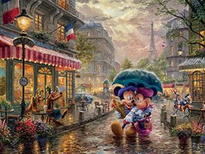 Cover art for Ceaco - Thomas Kinkade - Disney Dreams Collection - Mickey and Minnie in Paris - 750 Piece Jigsaw Puzzle