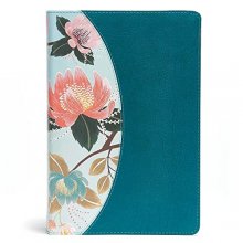 Cover art for The CSB Study Bible For Women, Teal Flowers LeatherTouch: Faithful and True