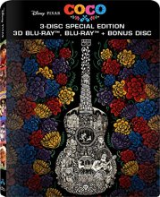 Cover art for Coco (STEELBOOK) (3D + Blu-ray + Bonus) (Three Disc) (2017)