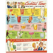 Cover art for Cavallini 1000 Piece Puzzle, Vintage Cocktails (PZL/BAR)